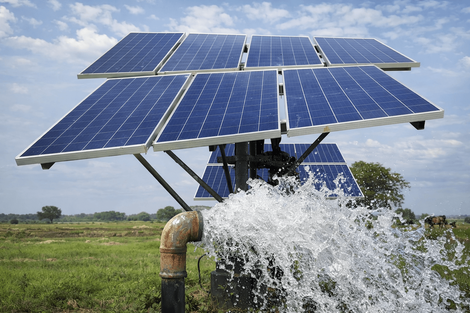 Solar water pump installation