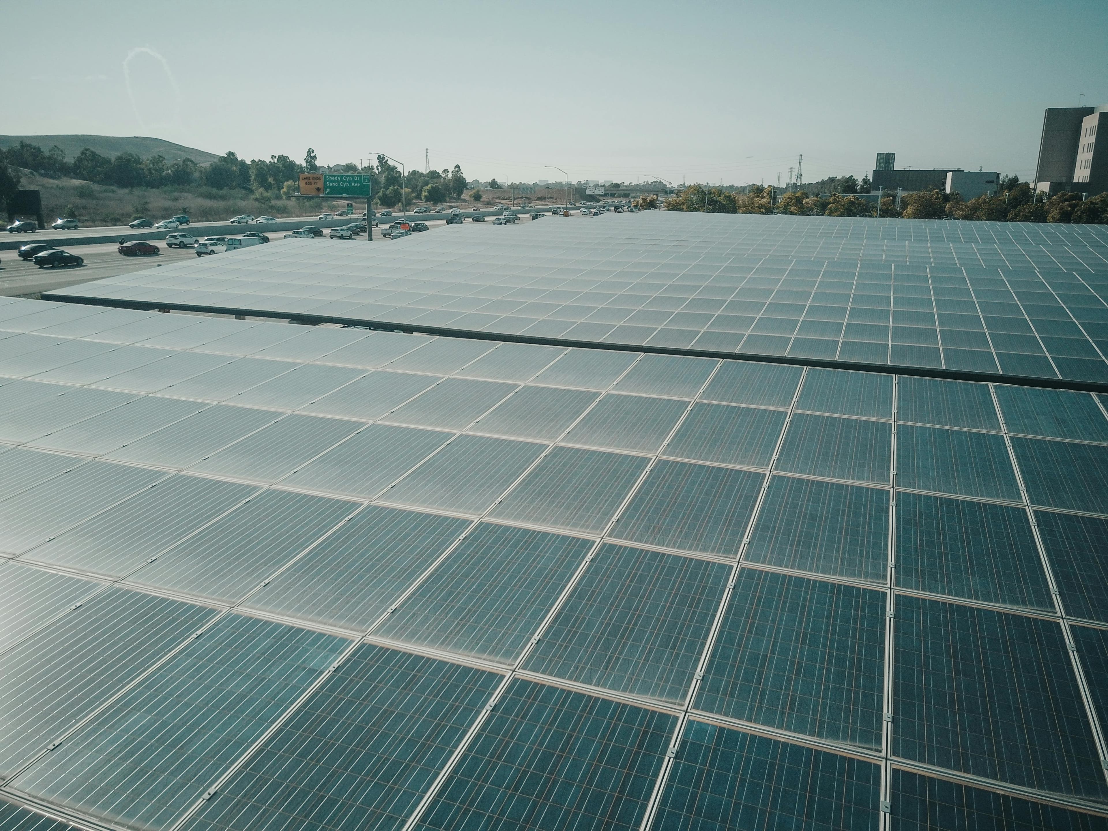 Solar and industrial background